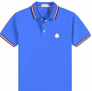 Venda quente camisetas masculinas Mens Polos Design T-shirt Primavera Monclairs Jaqueta Mon Tees Férias Manga Curta Letras Casuais Impressão Tops Monclears Camiseta