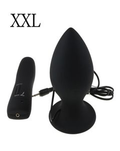 Super Big Size 7 Mode Vibrating Silicone Butt Plug Large Anal Vibrator Enorm Anal Plug Unisex Erotic Toys Sex Products MX1912198110962