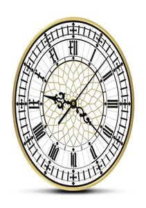 Relógio Big Ben Contemporâneo Moderno Relógio de Parede Retro Silencioso Não Ticking Relógio de Parede Inglês Decoração de Casa Grã-Bretanha Presente de Londres X0701137011