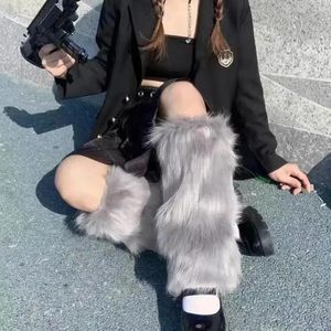 Calzini da donna Autunno Pantaloni da donna Jk Stivali in pelliccia sintetica Calza Ragazze Lolita Punk Copristivali Harajuku