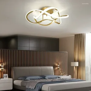Taklampor Enkla moderna LED -lampor Mysigt rum sovrum ljus nordisk lyxlampa i de levande