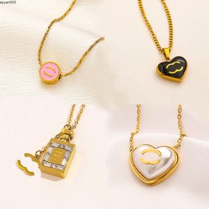 Brand Designer Pendant Luxury Stainless Steel Plated Letter for Women Jewelry Gold New