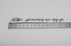 Per emblema platino logo auto adesivo lettera 3D argento cromato targhetta baule posteriore decalcomania distintivo automatico6539766