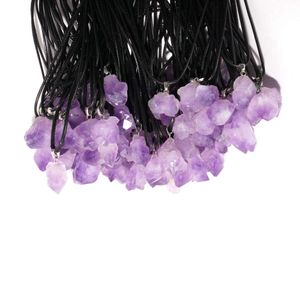 Bulk Crystal Wholesale Natural Amethyst Raw Stone Cluster Pendants for Women Articulos Al Por Mayo