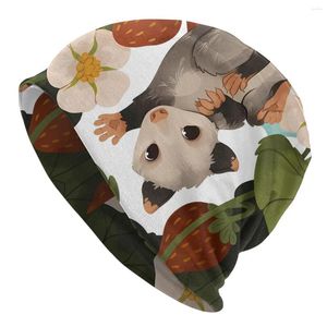 Berets Katria Outdoor Cienka maska ​​dla mężczyzn kobiety Opossum Cute Animal Skullies czapki narciarskie