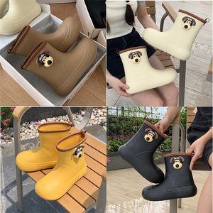 Rainboots Womens Non Slip Rain Boots Adult Water Shoes Blue Red Purple Grey comfortable Waterproof Boots GAI Long Overshoes