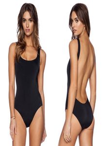 Fashion2019 sem costas maiô de uma peça preto das mulheres sexy banho novos fatos de banho de natação alta corte senhoras monokini maillot de7173208