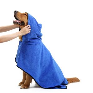 Towels Dog Bathrobe Bath Towel Microfiber Pet Drying Coat Absorbent Towel for Large Medium Small Dogs Cat Fast Dry Dog Bath Accessories