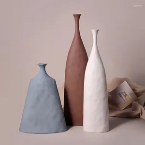 Vases Ceramic Vase Decoration Bedroom Geometric Irregular Porch Handmade Handicraft Home