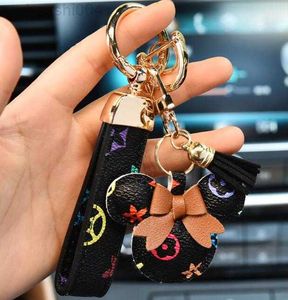 Designer Keychain Wallet Keyring Fashion Purse Car Chain Charm Bucket Bag Flower Mini Coin Holder Keychains Trinket Gifts AccessoriesZCN4