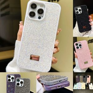 İPhone 15 Pro Maks Kılıfları için Telefon Kılıfı Tasarımcı Glitter Diamond Apple iPhone 14 Pro MAX 13 12 11 15 Artı Lüks Bling 3D Köpüklü Rhinestone Mobil Kapak