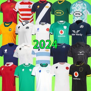 Irlanda Escócia 2024 2025 Rugby Jerseys África Japão França Englands Austrália Portugal Sul USAS Nova Fiji Zelândia HOMENS KIT camisas T Argentina uniformes 23 24 25