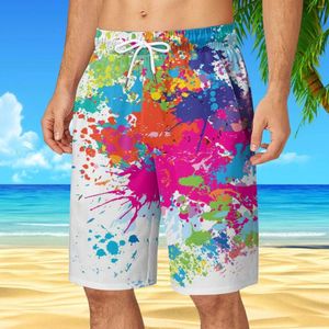 Men's Shorts Mens Swimwear Short Beachwear Board Tie Dye Half Pants Sports Surfing Quick Drying Resort Trunks Summer Pantalones