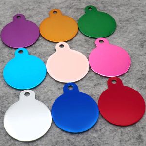 Etichette all'ingrosso 100 pezzi Nome ID Collana con ciondolo Collari Accessori Tag ID cane Pet Collare per gatti Gattino Cucciolo Incisione laser