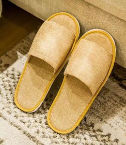 Cotton Disposable Guests Hospitality Non-Slip Linen Hotel 2024 Home Consuble Hotel Slippers Wholesale 812 110