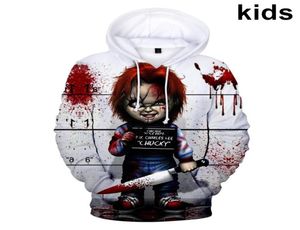 Men039s Felpe con cappuccio Felpe da 3 a 14 anni Felpa con cappuccio per bambini Sposa di Chucky Doll Stampa 3d BoyGirls Giacca Abbigliamento per bambini Sweatsh3982731