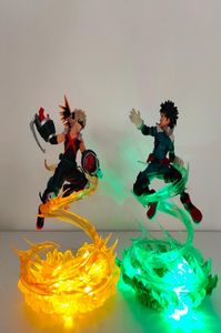 My Hero Academia Bakugou Katsuki VS Midoriya Izuku Action Figures Led Toy Boku no Hero Academia Anime Battle Scene LJ2009289298506