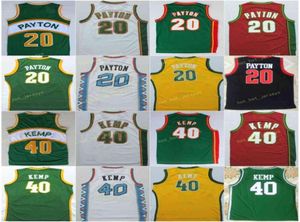 Vintage Gary 20 Payton Yellow Green White Red Stitched Jerseys billiga Shaw 40 Kemp Basketabll Jerseys Seattie Stitched3655244