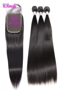 5x5 Brazylijskie proste fryzury Virgin Hair z zamknięciem ludzkie włosy splot 34 wiązki z koronkowym zamknięciem Dhgate Brazillian Remy Hair25619865