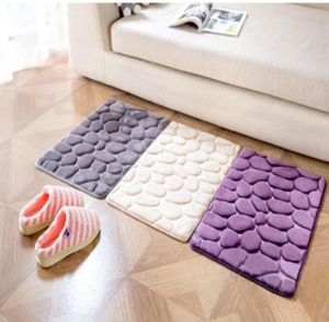 4060CM Coral Fleece Bathroom Memory Foam Rug Kit Toilet Pattern Bath Nonslip Mats Floor Carpet Set Mattress for Bathroom Decor1974036