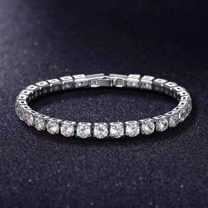 S sterling Sier Fashion مع Simple Mosan MoSan Full Diamond Bracelet Virgement Gift Female Home to Finivors