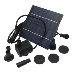 Dekorationen Solarbrunnen Monokristallines Silizium-Solarpanel 5W Wasserpumpe Aquariumdekoration Steingartenbrunnen