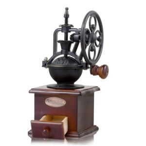 Grinders Dins Shake Coffee Bean Grinder Vintage Big Wheel Manual Coffee Machine чугун