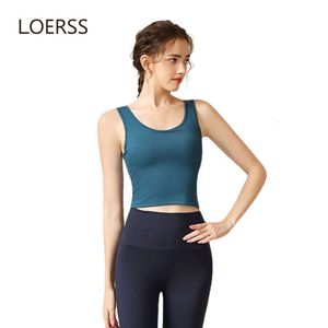 Lu Align Canottiere Canotte Completo LOERSS Reggiseno Sportivo da Donna Canotta ad Asciugatura Rapida Corsa in Nylon Antiurto Senza Maniche Top Corto Donna per Yoga Palestra Intimo Jogger Gry Lu0