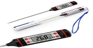 Medidor de temperatura Instrumentos TP101 Eletrônico Digital Food Termômetro Medidores de cozimento de aço inoxidável Grande pequena tela Display6080702