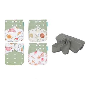 HappyFute 3-15 kg 4st Diapers4pcs Bambu kol