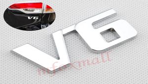 Universal Auto LKW Teile Trim V6 Emblem Logo Abzeichen 3D Aufkleber Aufkleber Chrom Metall Außenzubehör Dekorieren5907711