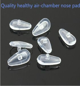 50 Stück 15 mm hochwertige, gesunde Silikon-Luftkammer-Nasenpads für Brillen, rutschfeste und superweiche Polster, Brillenzubehör 5725274