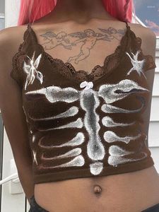 Koszulki damskie Y2K T-shirt Deep Butterfly Vintage Corset 2024 Summer Fashion Casual Top Korean Gothic Sexy Calter Cotped