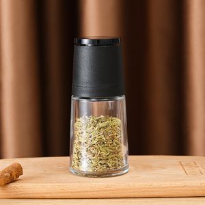 Glass Pepper Grinder Manual Salt Peppers Mill Grinders Herb Spice Shakers Kitchen Tools Adjustable Grinding Gadgets Cooking Accessories HZ129