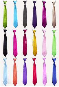 Mais barato bebê menino escola casamento elástico gravatas pescoço sólido cores lisas 3 criança escola gravata boy9711625