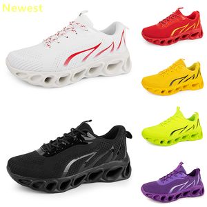 Sıcak satış koşu ayakkabıları erkek kadın beyaz kırmızı siyah altın lacivert krem ​​pembe gri eğitmenler yumuşak dip spor ayakkabılar nefes alabilen gai