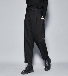 Japanese Cut Yamamoto Style Loose Men And Women Casual Harem Trousers Wide Leg Nine Subtrousers Street Style Men039s Pants4828109