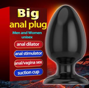 Big Butt Plug Grande Ventosa Silicone Anal Plugs Ânus Dilatador Expansor Anal Beads Sex Toys Para Mulher Anal Balls Buttplug Y190719186316