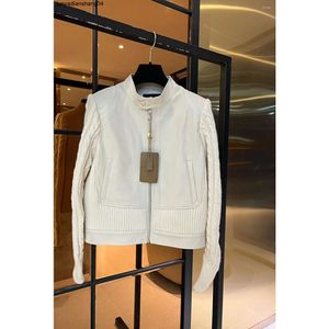 Jaqueta feminina de couro lp outono para mulheres, design luxuoso de alta qualidade, caxemira cortada e casaco de pele de carneiro