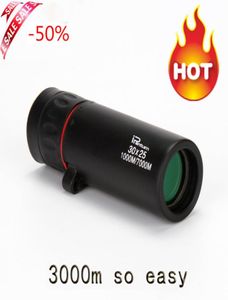 Säljer HD 30x25 Monokulärt teleskop Binoculars Zooming Focus Green Film Binoculo Optical Hunting High Quality Tourism Scope3343093