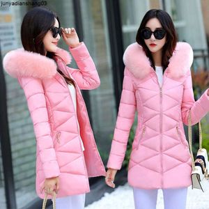 Mulheres de couro jaqueta de inverno e casaco grande gola de pele com capuz para baixo parkas coreano grosso algodão acolchoado básico topos longo senhora wadded 529