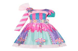 2021 nova moda bebê menina doce vestido crianças festa de halloween traje colorido vestido de baile 212 anos roupas infantis 2103261060596