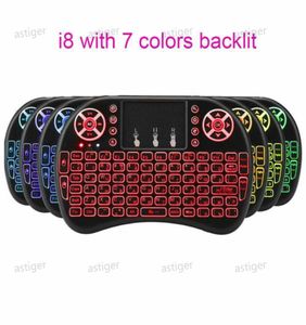 Wireless Mini i8 Keyboard Backlit Backlight Remote Control For Android TV Box 24G With Touch Pad PC Air Mouse4051813