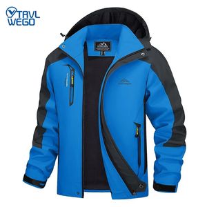 Trvlwego jaquetas de chuva trekking roupas de escalada trabalho usar capas de chuva impermeáveis com capuz casaco corta-vento para viagens caminhadas 240301