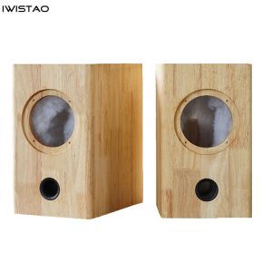 スピーカーIWISTAO HIFI 4インチ空のスピーカーキャビネットソリッドウッド1ペア7.6Lマーク4インチフルレンジユニットのために逆転