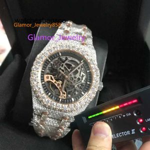 Diamond Watch Designer Version Moissanite Stones Gold Mixed Sier Pass Test Mens Diamonds Top Quality Automatic Full Iced Out
