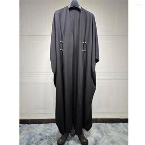 Abbigliamento etnico Dubai Abaya Cardigan aperto Donne musulmane Abito lungo maxi Turchia Kimono Caftano Abito arabo Islamico Marocco Jalabiya Femme Modesto