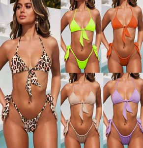 Triangelväska enkel fast färg split baddräkt bikini lyxdesigner baddräkt kvinnor 2019 explosion modeller damer bik2189080