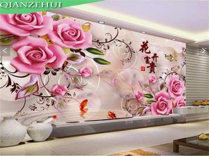 Qianzehuidiamond EmbroideryRound Diamond Jade Carved Rich Rose Full Rhinestone 5D Diamond Painting Cross StitchNeedleWork 201214302584