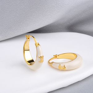 Clássico Banhado A Ouro Diamante Mulher Brincos Letra C Brincos Pretos Femininos Jóias Não Desaparecendo Para Amigos Aniversário Amantes De Noivado